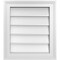 Ekena Millwork Vertical Surface Mount PVC Gable Vnt: Non-Functional, w/2"W x 1-1/2"H, Brickmould Frame, 16"W x 18"H GVPVE16X1802SN - alternate 1